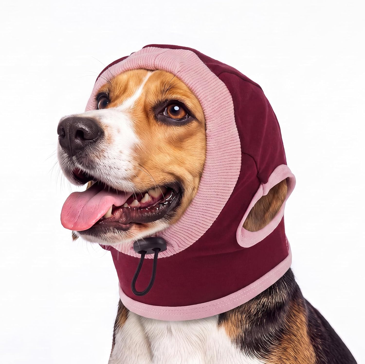 Dog Ear Muffs for Noise Protection No Shake Ear Wrap for Dogs | Adjustable Soft Anxiety Relief in Fireworks Thunderstorms or Hematoma Calming Hoodie Breathable Grooming Dog Ear Cover Blue L