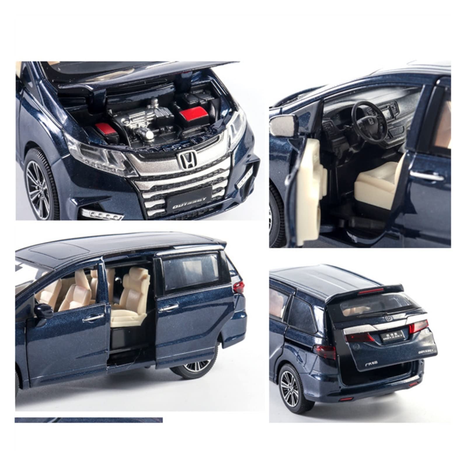 1/32 Scale Honda Odyssey Alloy Die-Cast Car Model - 6 Doors With Sound & Light Features