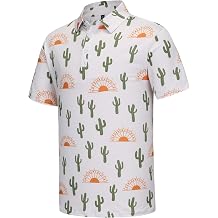 Mens Golf Polo Shirts Funny Golf Shirts for Men Performance Moisture Wicking Quick Dry Athletic Short Sleeve Shirts