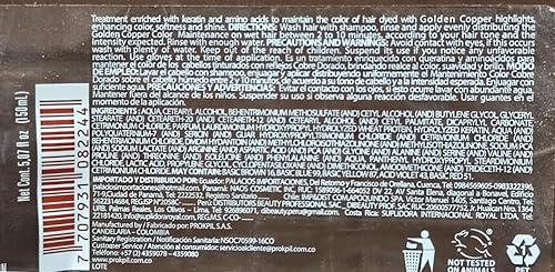 Vista 11 de Prokpil Cobre Dorado Tratamiento Color Matizante Máscara de mantenimiento de tratamiento de cobre dorado (tamaño regular 10oz-10.1 fl oz)