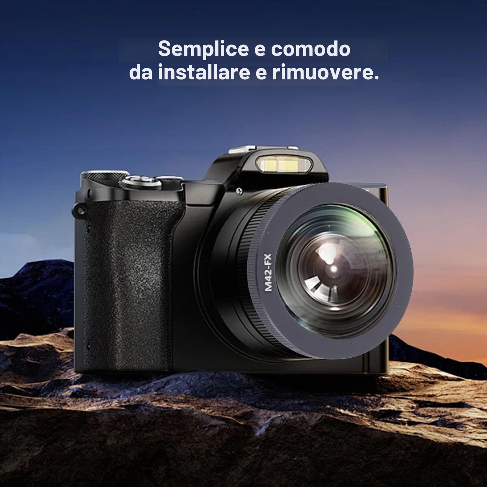 KECAY Anello Adattatore M42-FX – Monta Obiettivi Filettati M42 Su Fotocamere Fujifilm X-Mount (X-Pro1, X-E1, X-T1, X-H1 E Altre)
