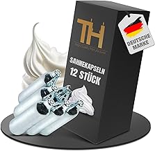 Premium N2O Cream Capsules for Cream Dispenser - N2O Cartridges for Cream Syphons - for All Standard Cream Makers - for up to 500 ml Volume (Pack of 12 - Starter)