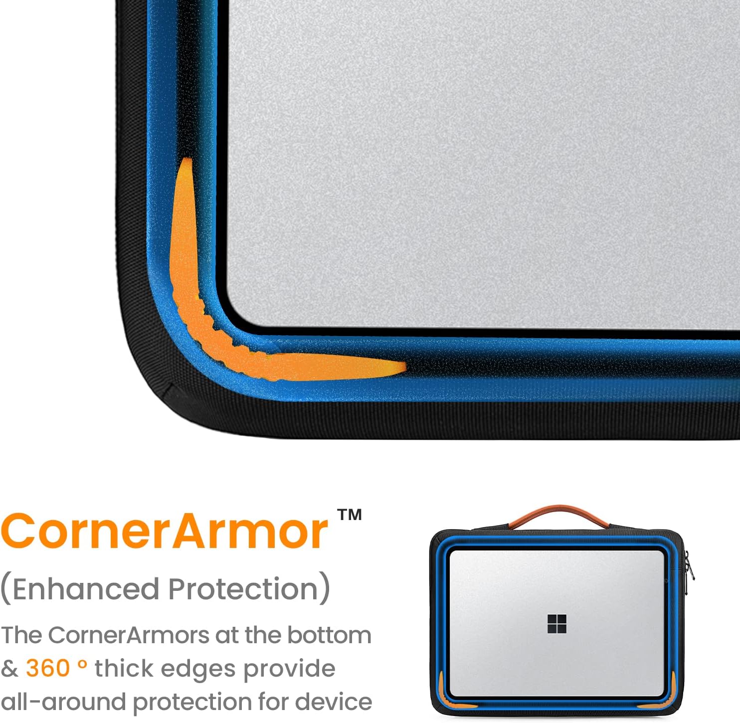 tomtoc Recycled Laptop Case for 13.5-14.4 Inch New Surface Laptop Studio 2021/4/3/2/1, Surface Book 3/2/1, Waterproof Case for 14-inch MacBook Pro 2021 A2442, Asus ZenBook/ VivoBook 14
