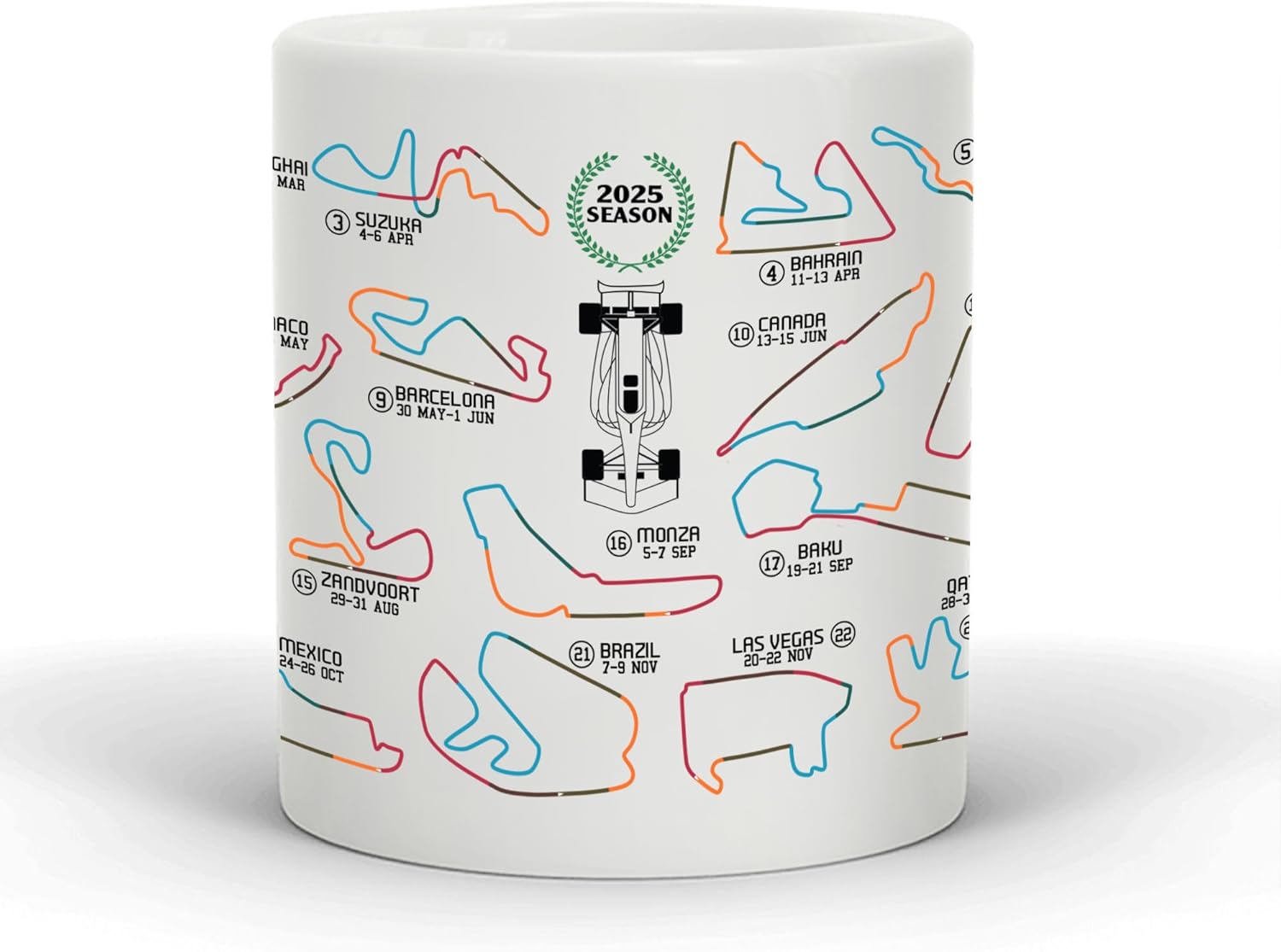 Amazon.com | AriesStore 2025 Season Racing Calendar Coffee Mug 11-15Oz ...