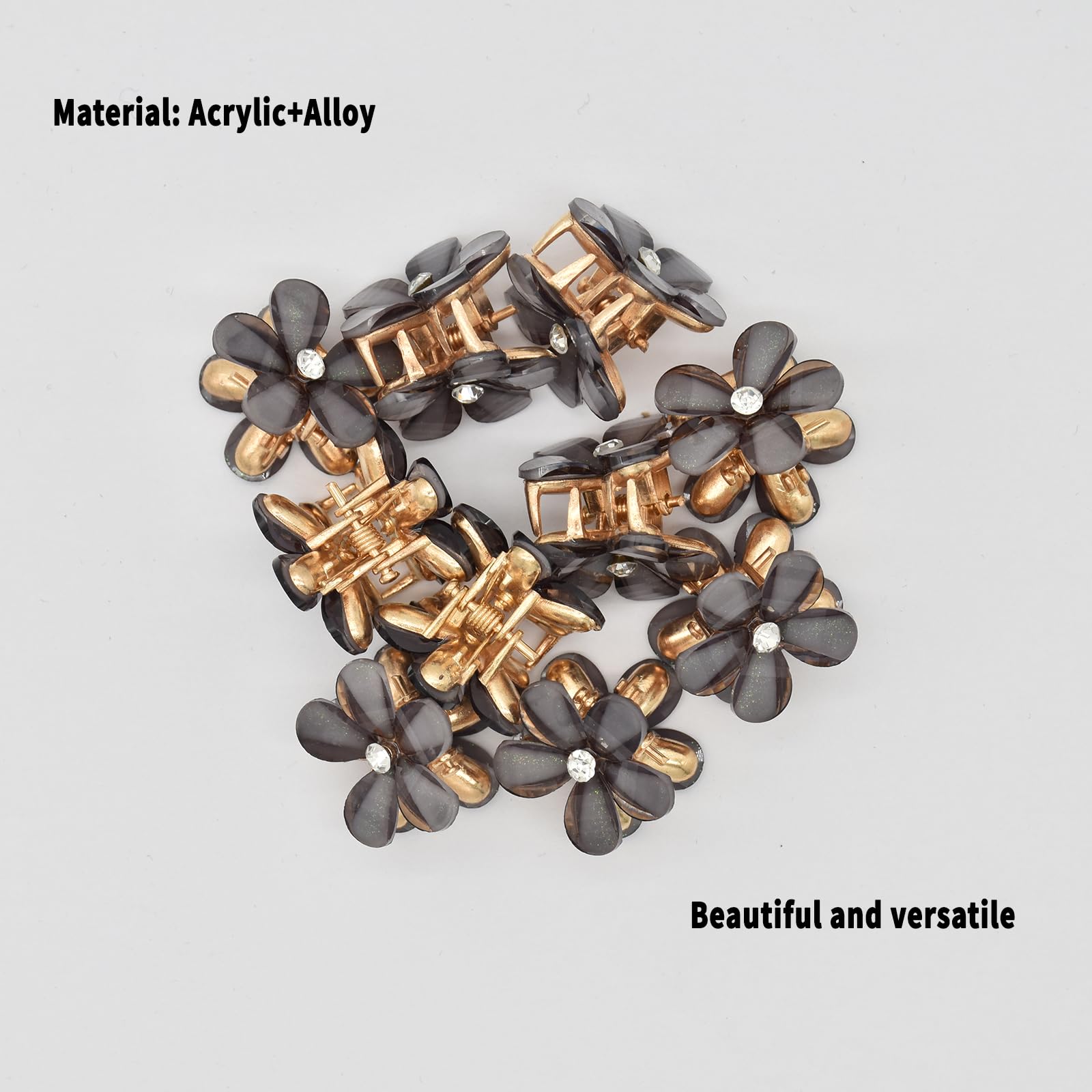 PAITOK Mini Hair Clips, Flower Hair Clips, Flower Clips, Non-Slip Hair Clips for Girls Women for Photos Daily Party - Image 3