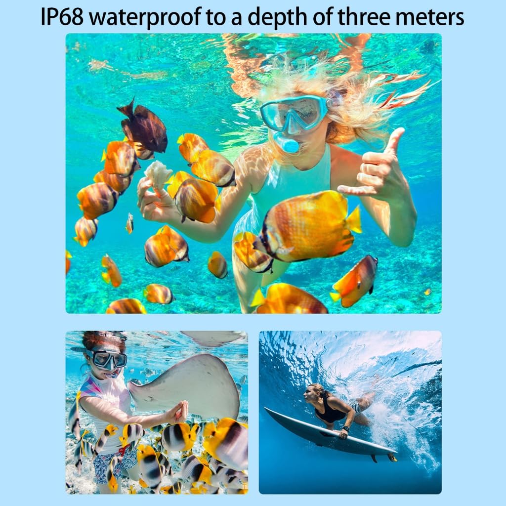 Appareil photo numérique étanche 2,8" 48 MP Résolution photo 3 m Profondeur légère