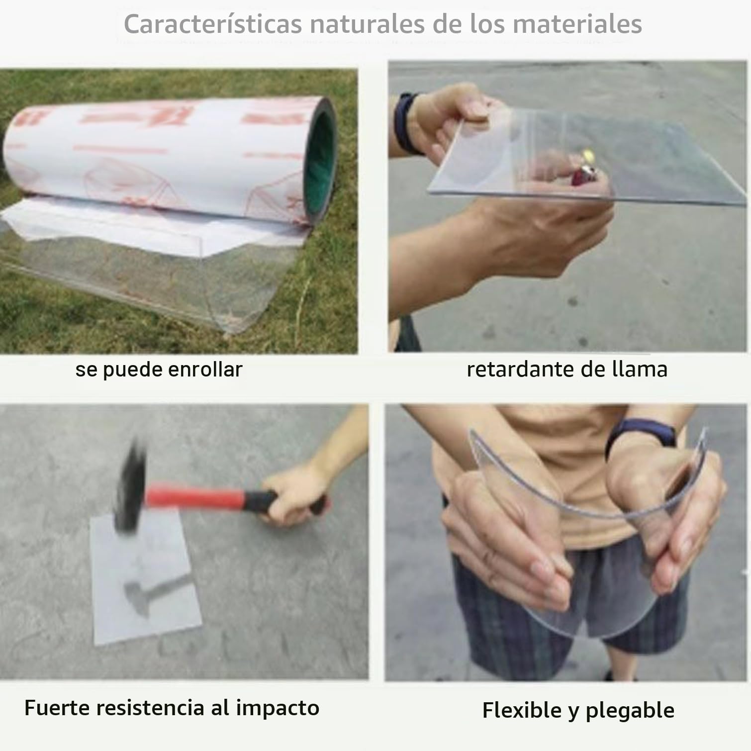 Láminas de Plástico de Policarbonato,Protección UV Paneles de Techo Transparente,Placa Duradera PC,Planchas Revestimiento de Repuesto para Invernadero,Cochera Cubierta Toldo (1x2m)