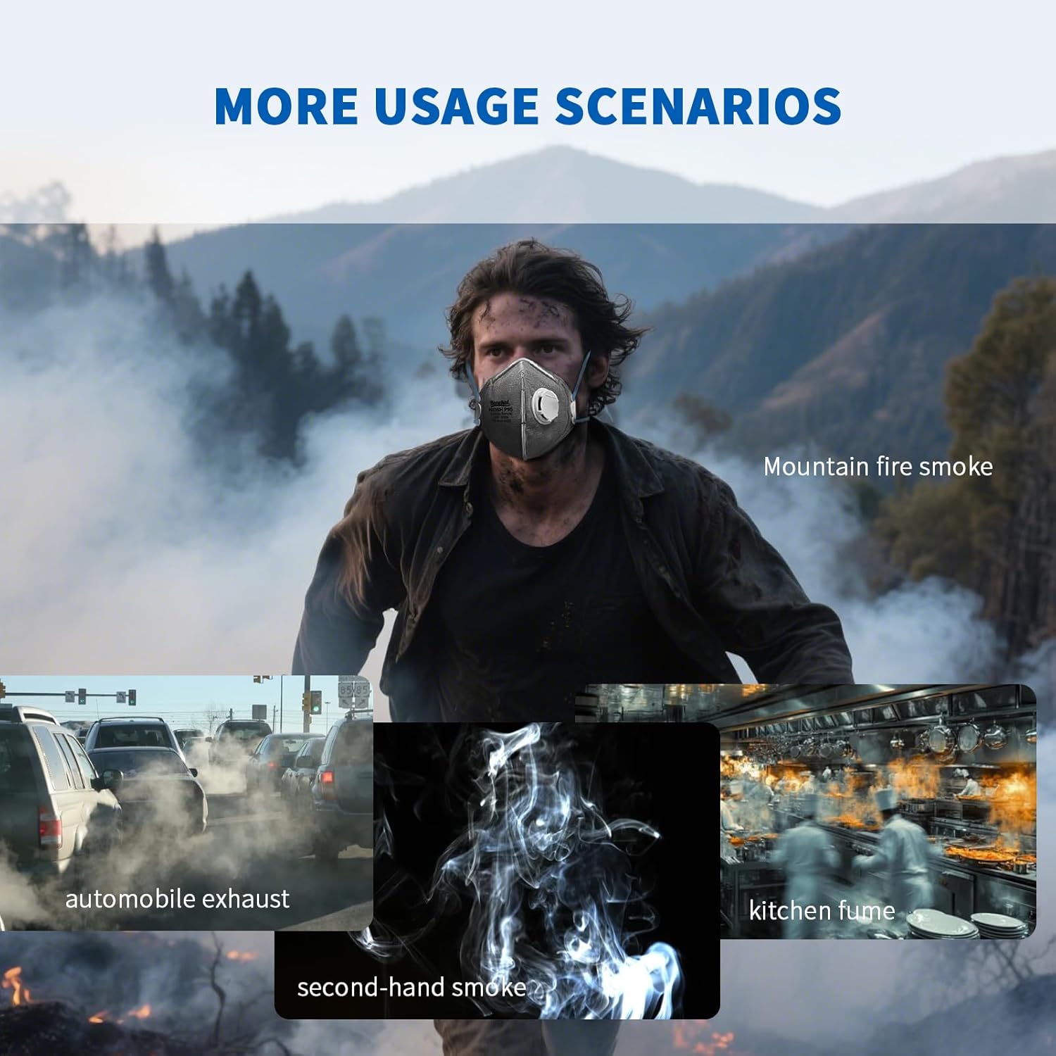 benehal NIOSH-APPROVED P95 Face Masks 10 Pack, Carbon Layer For Odor Reduction, Features Exhalation Valve, Advanced Filter Media For Easy Breathing, Comfortable