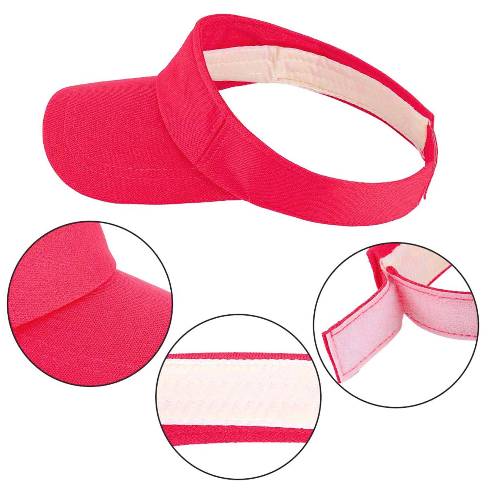 MK MATT KEELY Visor czapka z daszkiem dla kobiet i mężczyzn, regulowana, ochrona przed słońcem, czapka baseballowa dla nastolatków, różowo czerwony, jeden rozmiar