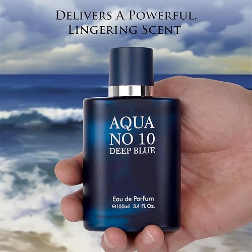 Miniatura 6 de URBAN COLLECTION Aqua No 10 Deep Blue Eau De Parfum 3.4 fl oz - Notas marinas de bergamota y mandarina verde - Acuerdos amaderados con lavanda y