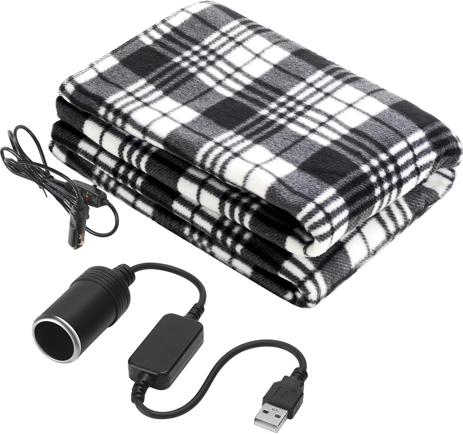 Tuanse Electric Car Blanket 12V 16 x 16 Inch Travel Heated