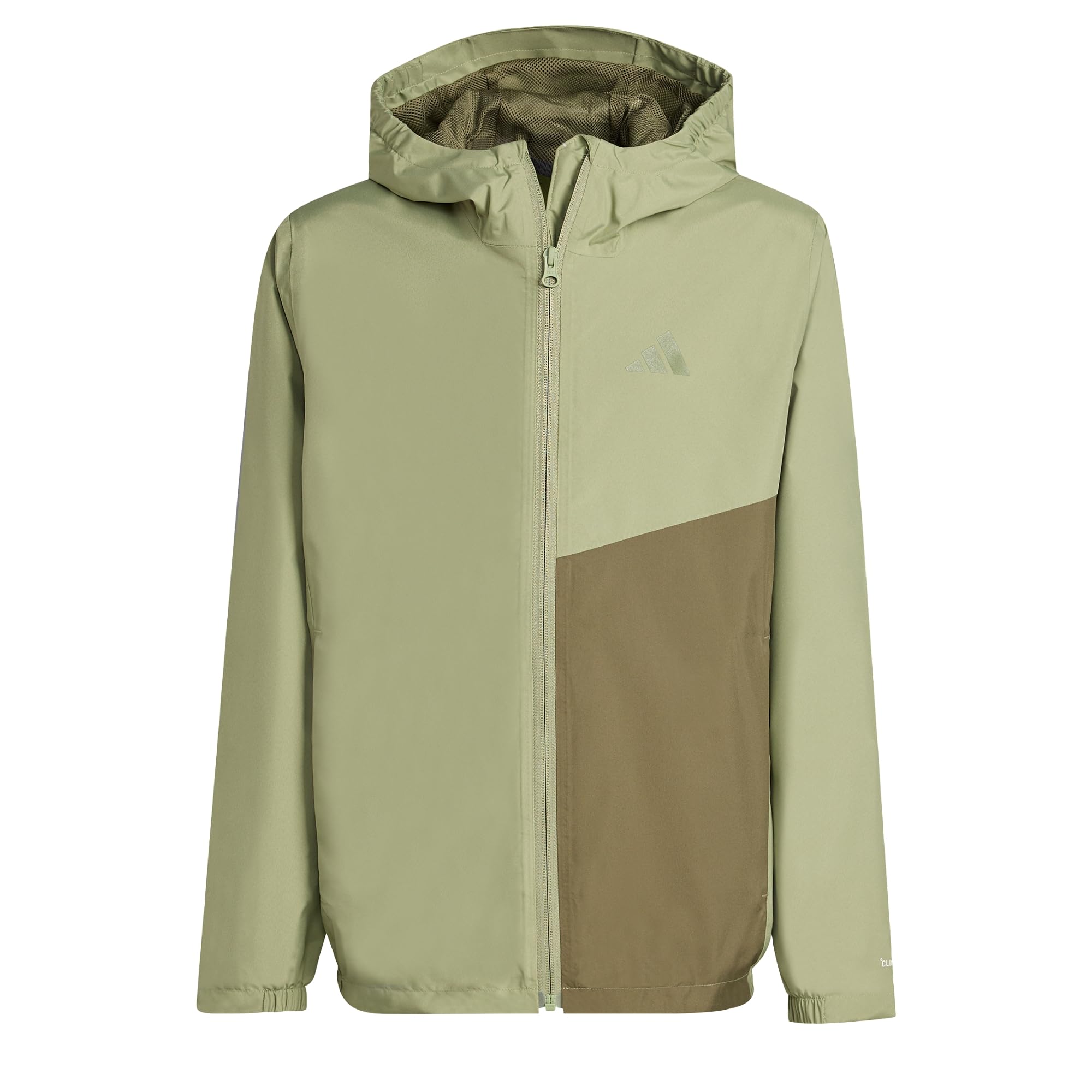 adidas Unisex Kids Terrex Kids Multi 2 Layer CLIMAPROOF Rain Jacket, tent green/olive strata, 5-6 Years
