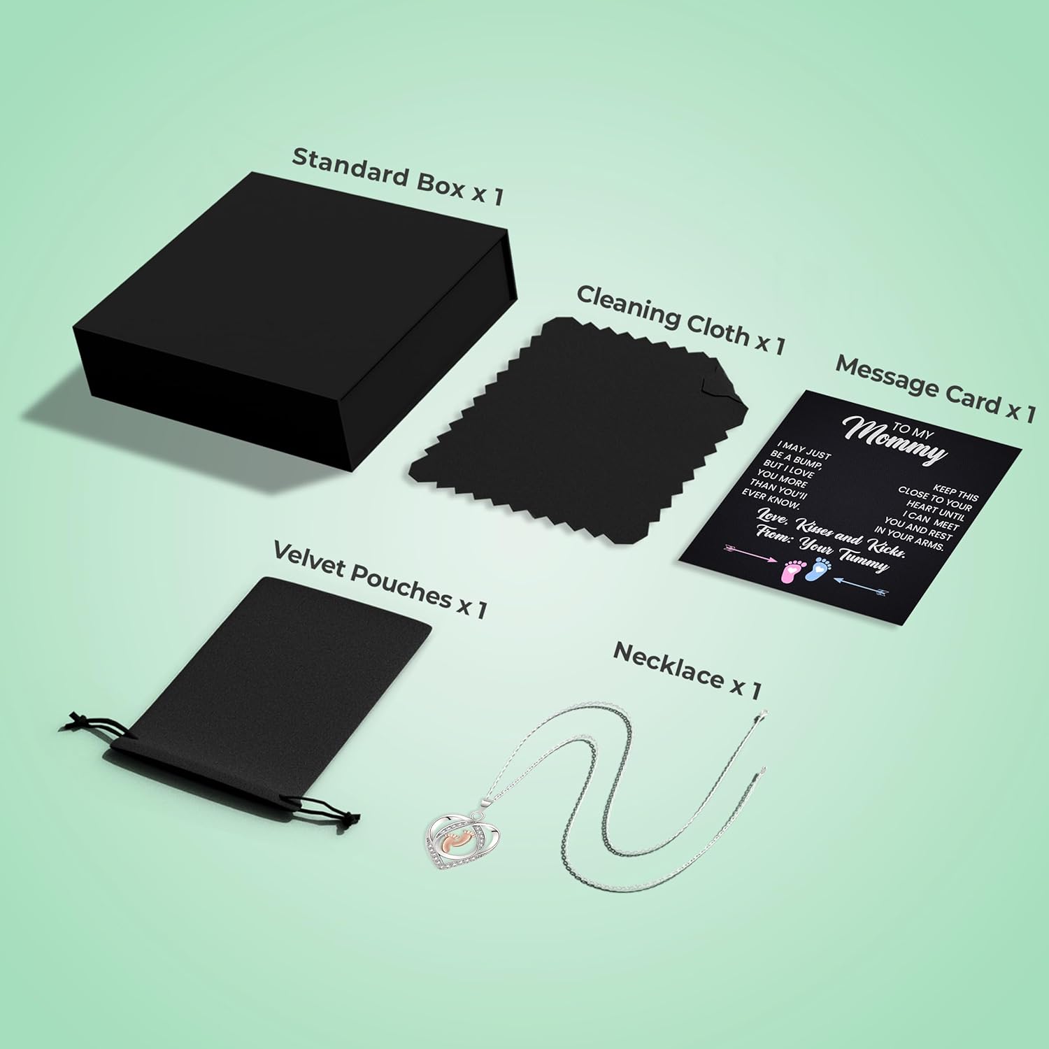 Mom to Be Necklace Baby Footprint Jewelry for Expectant Mother| Pregnancy Announcement & Gender Reveal Gift| Future Mom Congrats Maternity Present - Image 4