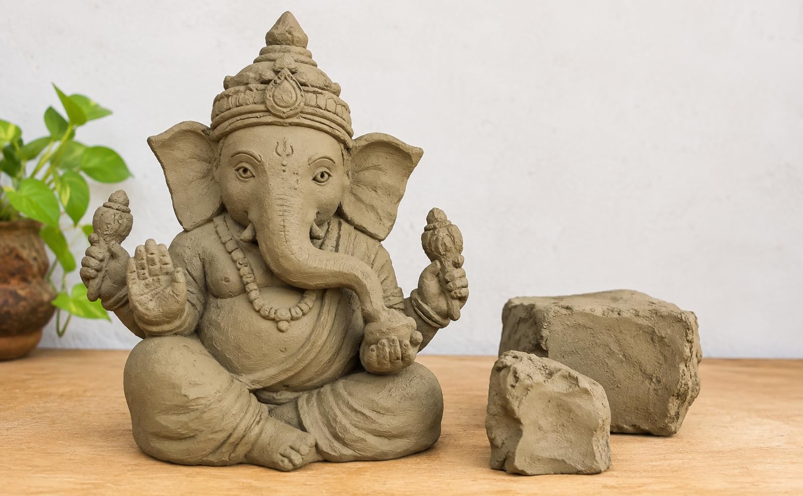 Natural Eco-Friendly Mitti for Ganesh Idol Making - 900g Premium terracotta Clay for Sustainable Art and Craft Projects,Best for Sculpting, Pottery, Jewellery Making, Eco-Friendly Ganesha Idol Making, Art and Craft Activities-picture-26