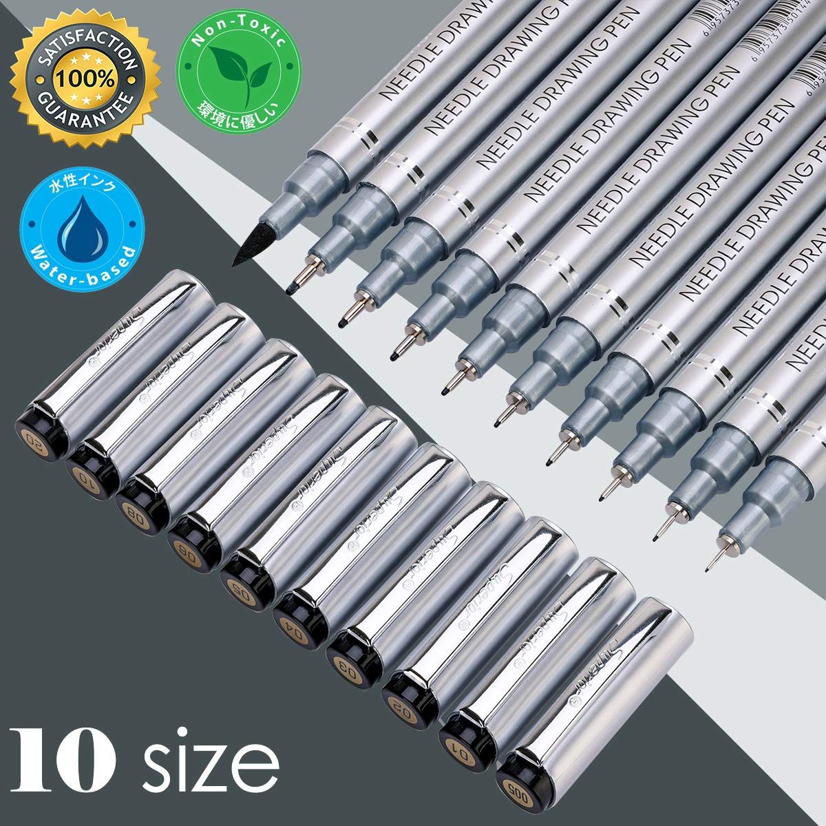 MISULOVE Precision MicroLine Pens, 10 Size Black MicroPen Fineliner