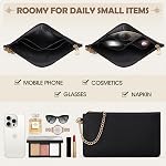 Laptop Bag for Women 15.6 Inch Work Tote bag Womens Laptop Tote Waterproof Leather Computer Briefcase Business Office Bag Large Handbag for Travel College Teacher, Black