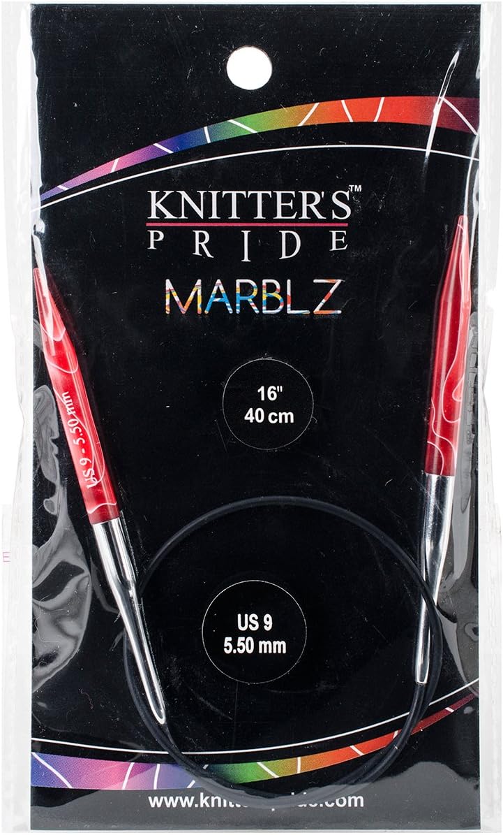 Knitter's Pride 9/5.5mm Marblz Fixed Circular Needles, 16"