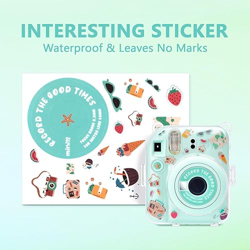 Miniatura 3 de Funda rígida transparente mejorada con adhesivo de bricolaje para cámara instantánea Fujifilm Instax Mini 12, funda transparente Instax Mini 12 con