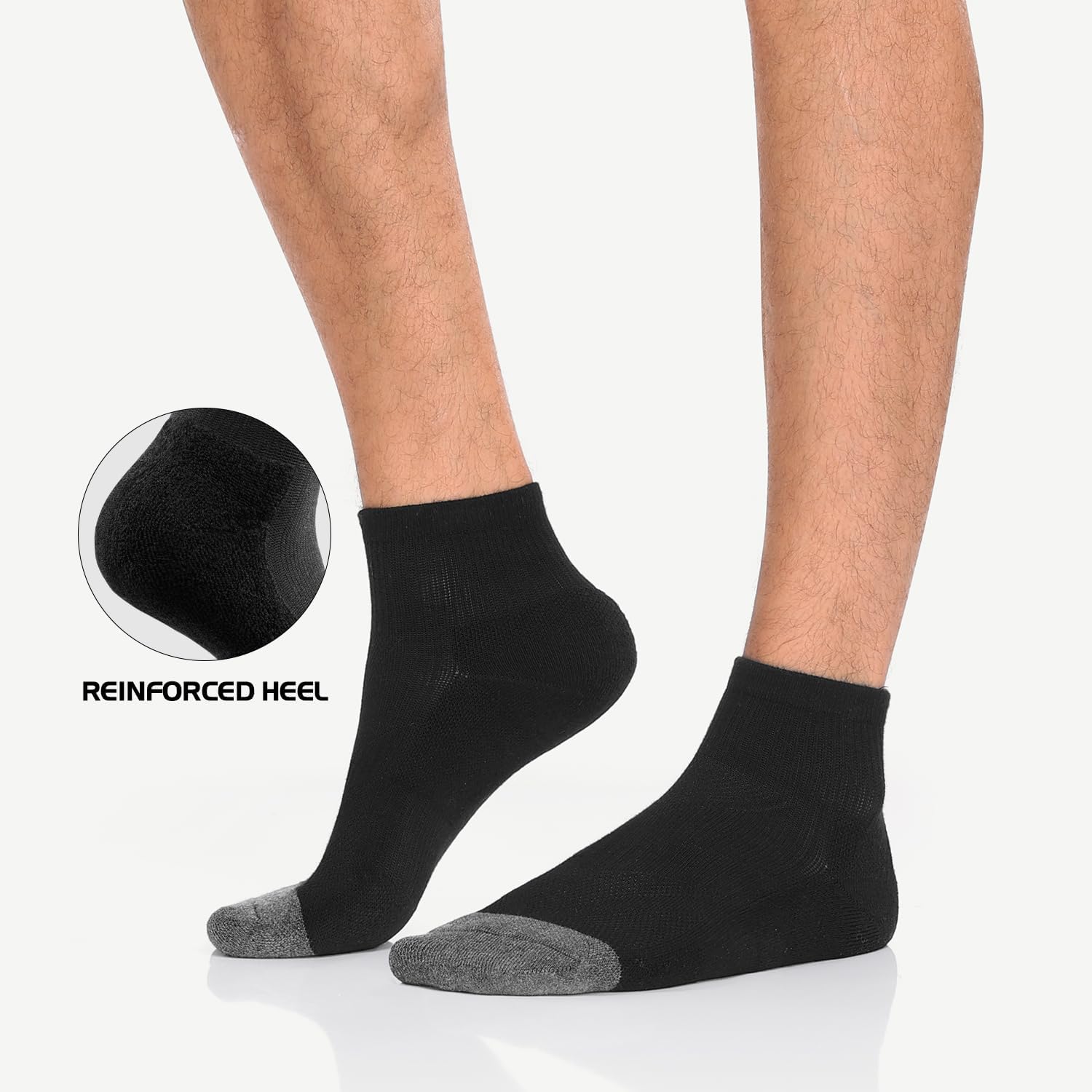 Lapulas 6 Pack Men's Ankle Socks Cotton Cushioned Athletic Running Socks for Women - Image 3