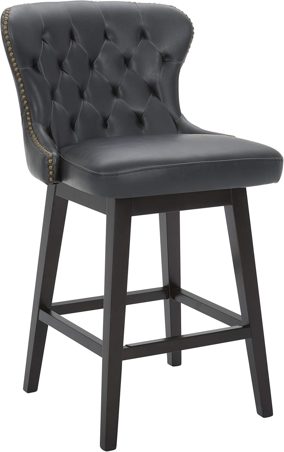 Stone & Beam Memory Swivel CounterHeight Bar Stool, 38" H, Wax Black Amazon.ca Home