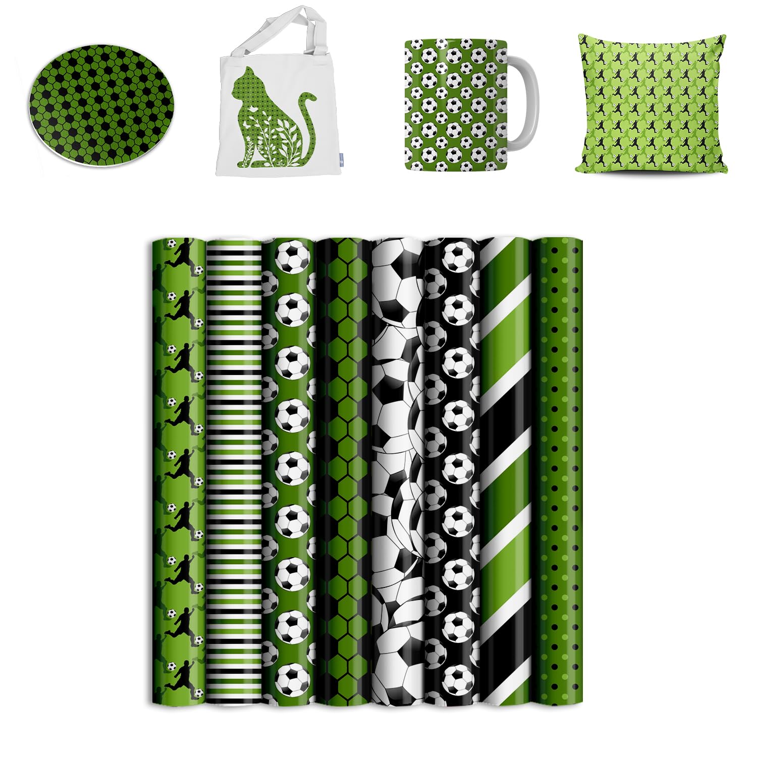 Sublimation football pour gobelets sport sans bavure ni décollage