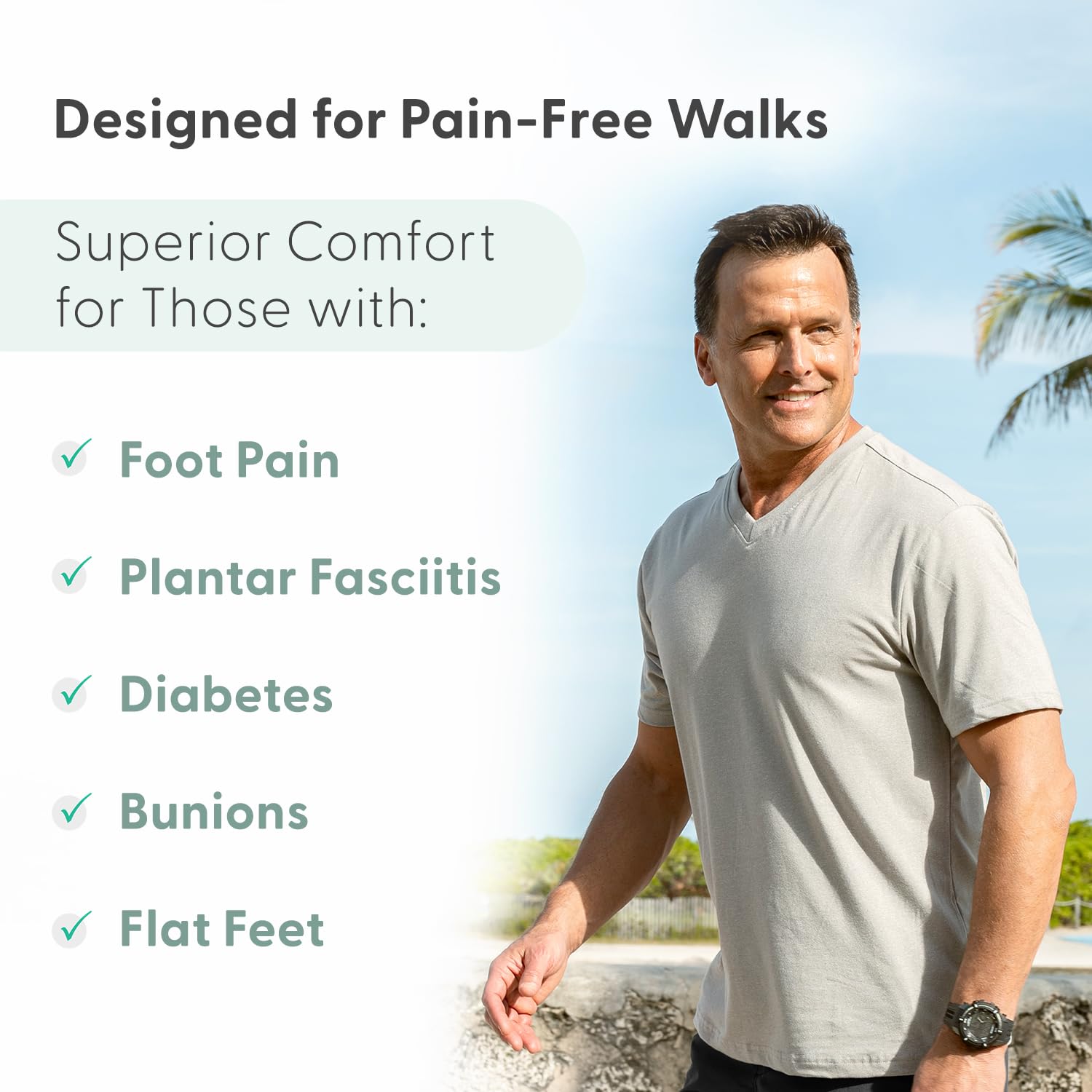 Orthofeet Gemini Orthopedic Mens Leather Sandals | Triple Adjustable Straps with Open-Toe Anatomical Arch Support Ergonomic Cushioning Wide Toe Box for Casual Outings product thumbnail 6