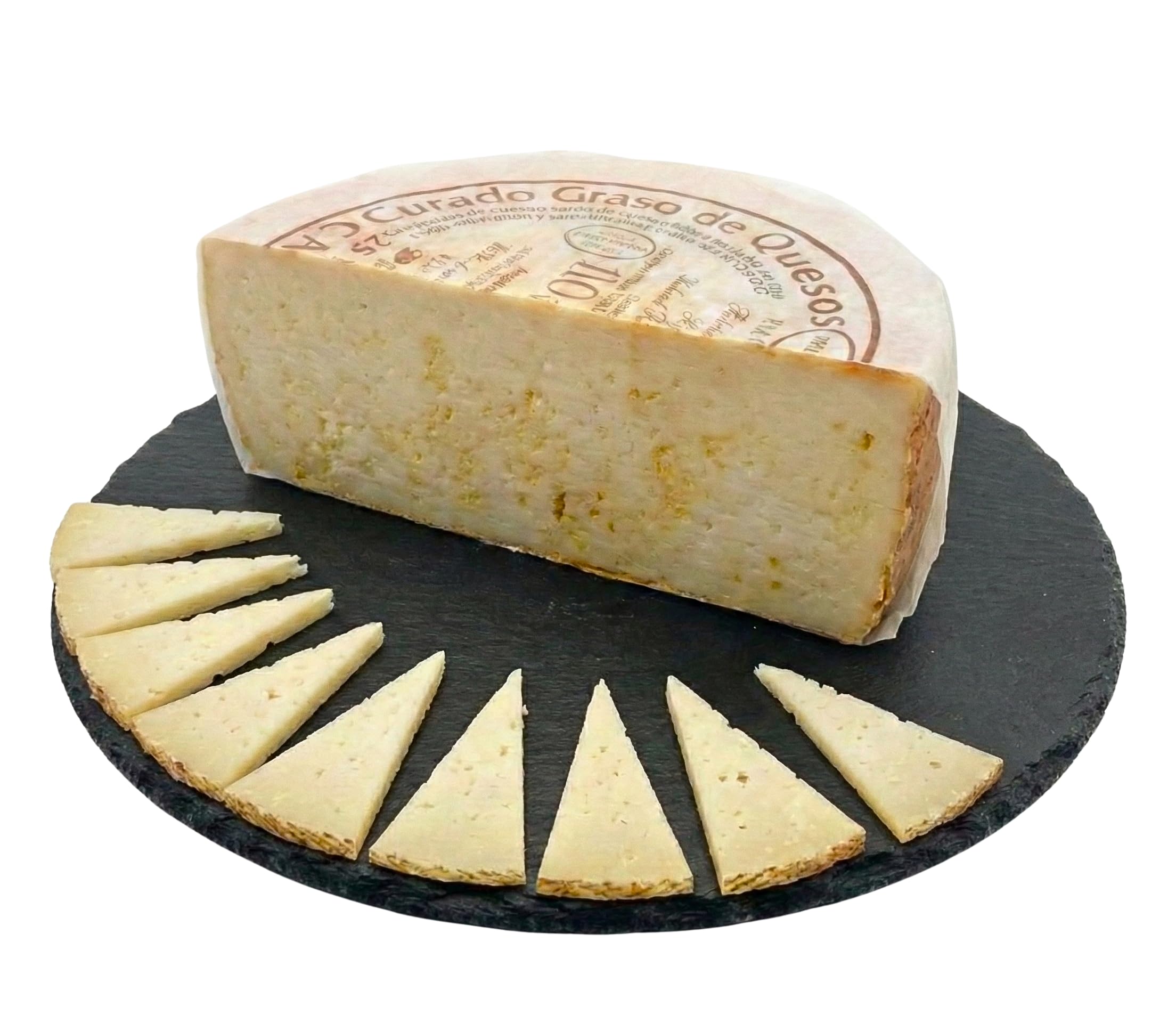Queso de Oveja y Cabra Curado – Leche Cruda, Aceite Oliva en pasta – Fuerte y Picante – Media Pieza 1,4kg – Auténtico Ocaña | curación 5-12m, Toledo, regalo gourmet, añejo, sin pasteurizar