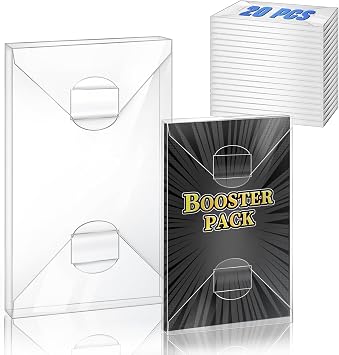 20-Pack Booster Pack Protectors for Standard Trading Card Packs, 0.4 mm PET
