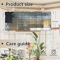 Vista 377 de Cenefas de cocina modernas con patrón de cobre marrón dorado para ventanas, cenefas opacas abstractas de marcas de arañazos y cortinas opacas