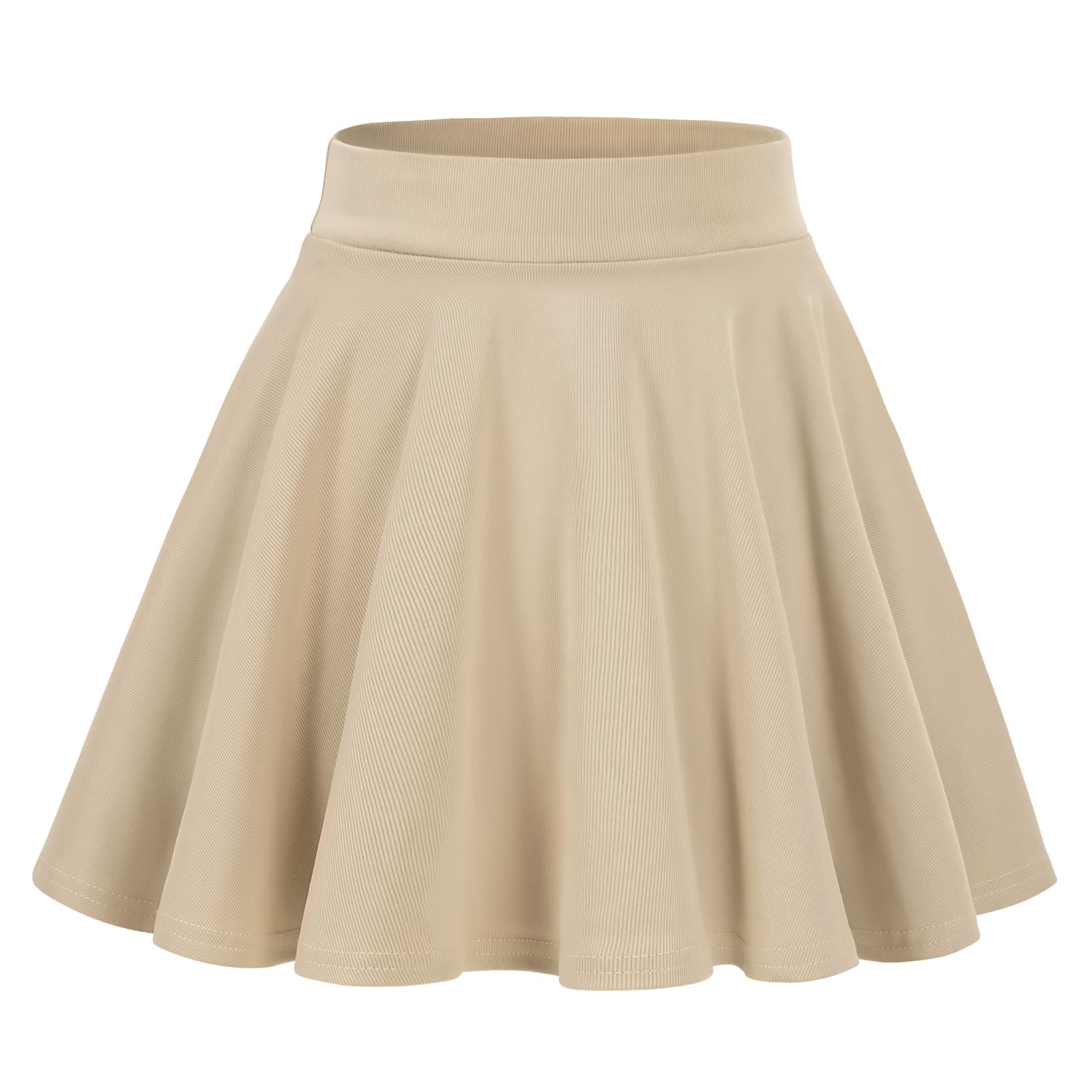 KEREDA Girls Casual Mini High Waist Flared Pleated Skater Uniform Skirts