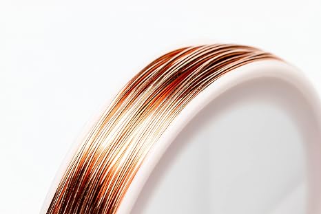 99.9% Pure Copper Wire 20 Gauge, Half Round, Dead Soft 52.5FT by Craft Wire | 99.9% Pure Copper Wire for Jewelry Making, Wire Wrapping, Pure Copper, CDA #110, 0.41mm Wire, Craft, High Quality Made in USA
