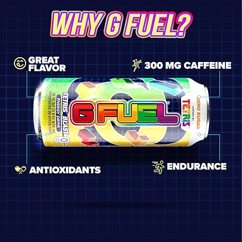Miniatura 4 de G Fuel Tetris Blast Energy Drink, lata de 16 onzas, paquete de 12 unidades