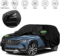 Vista 8 de Funda impermeable de repuesto para Mazda CX-5 2013-2023, 6 capas para todo tipo de clima, ajuste personalizado, para todo tipo de clima, con puerta