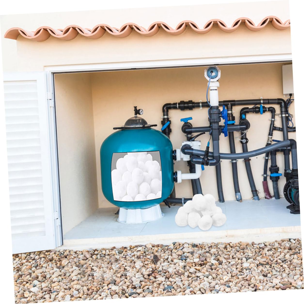 UPKOCH Filtro Sfere per Piscina e Acquario Palline Filtranti Bianche con Ampia Superficie Alta Efficienza e per Pulizia Facile e Risparmio