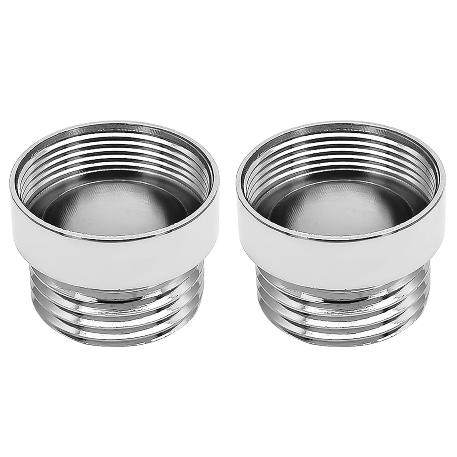 Adaptador de grifo, conector aireador, rosca de 1/2" de metal sólido, conector de grifo de cocina para purificador de agua, 2 unidades, plateado