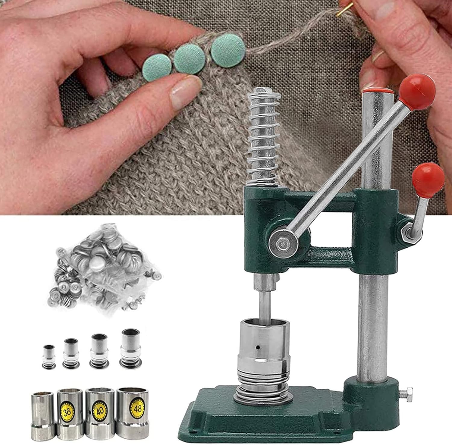 Sourcing Map Lot De 20 Boutons Ronds Recouverts De Tissu De