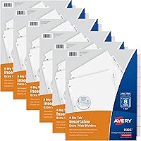 Vista 10 de Avery Separadores Insertables de Solapas Extra Anchas para Carpetas de 3 Anillos, Juego de 5 Solapas, Papel Blanco, Solapas Transparentes, Funciona