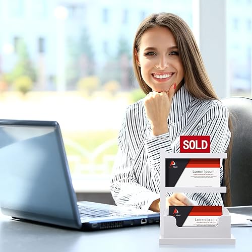 Miniatura 6 de Soporte para tarjetas de visita de bienes raíces, suministros de madera para agentes inmobiliarios, soporte para tarjetas de visita de granja,