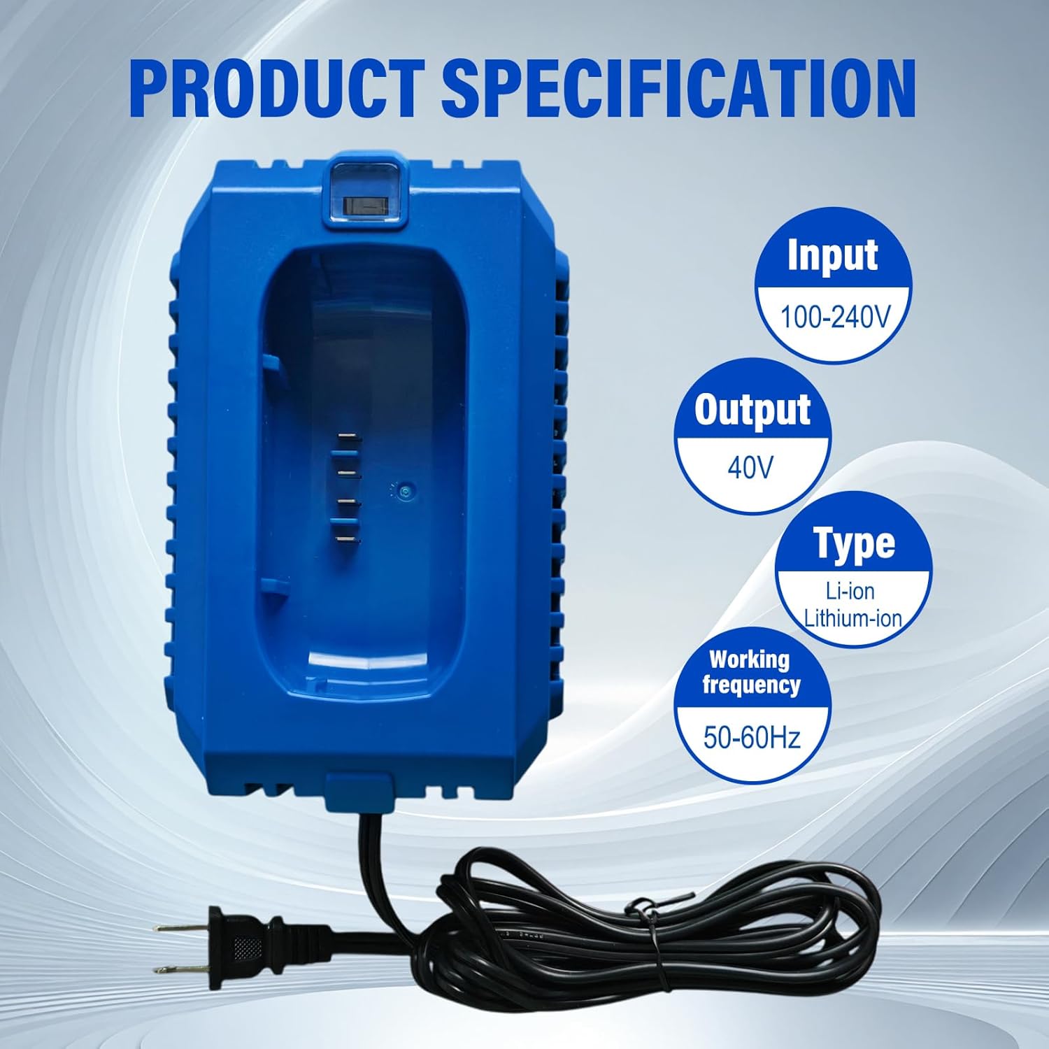 Replacement for Kobalt 40V Charger, Compatible with Kobalt 40V Li-ion Battery KB440-03 KB540C-06 KB640-03 KB240-06 KB640-06 KB245-06