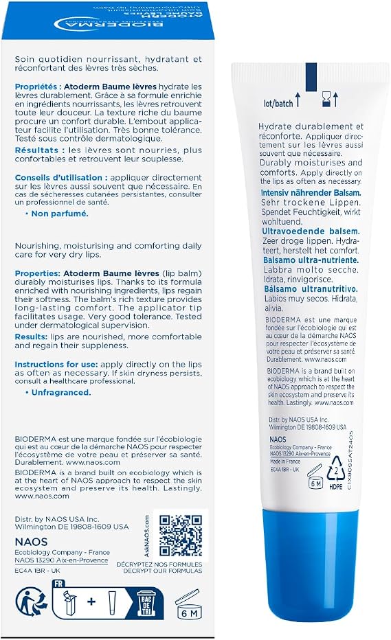 Biodelma Atoderm Lip Cream 0.5 oz 15 g