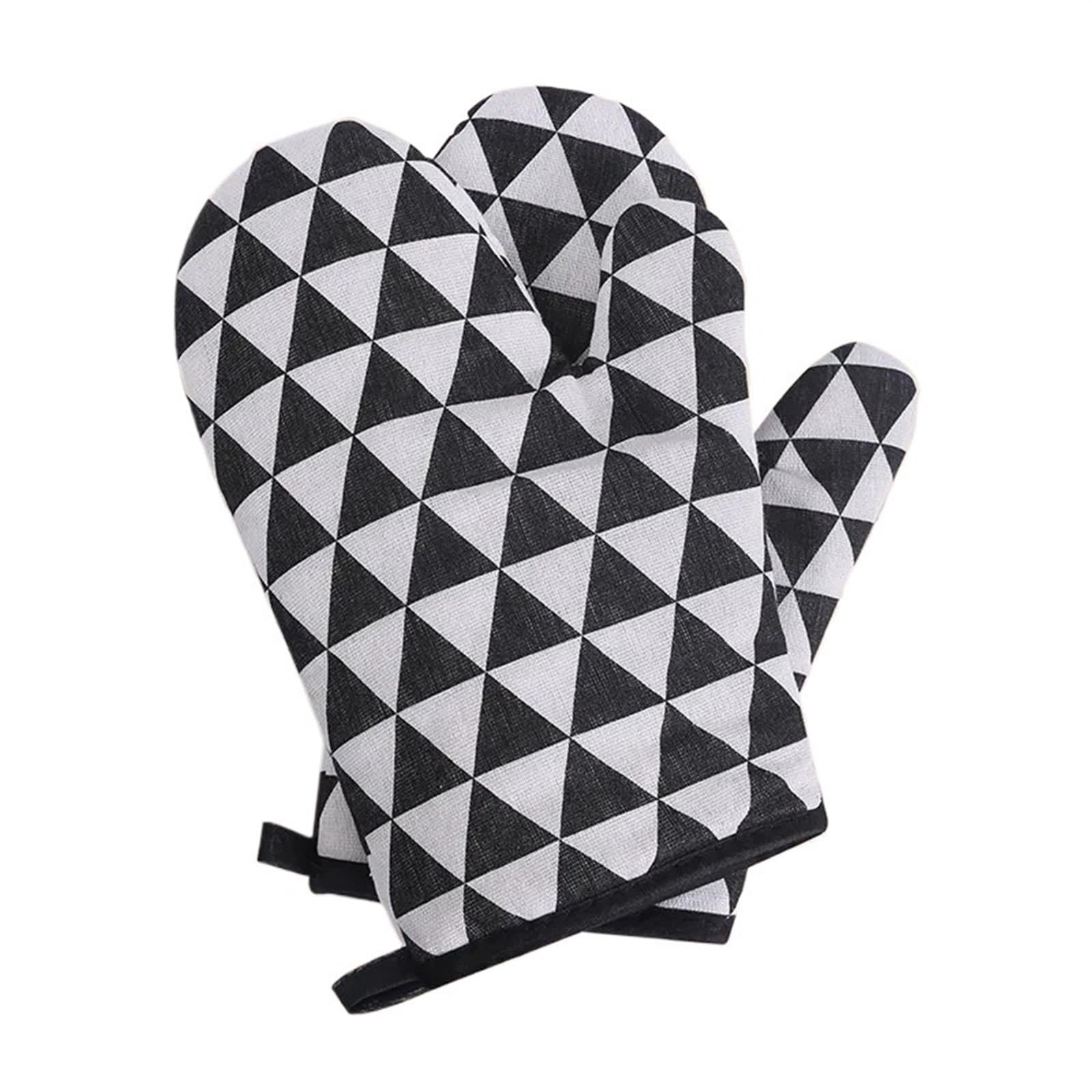 Oven Mitts A Pair of Heat-Insulating Gloves Heat-Resistant Microwave and High-Temperature Resistant Kitchen and Oven