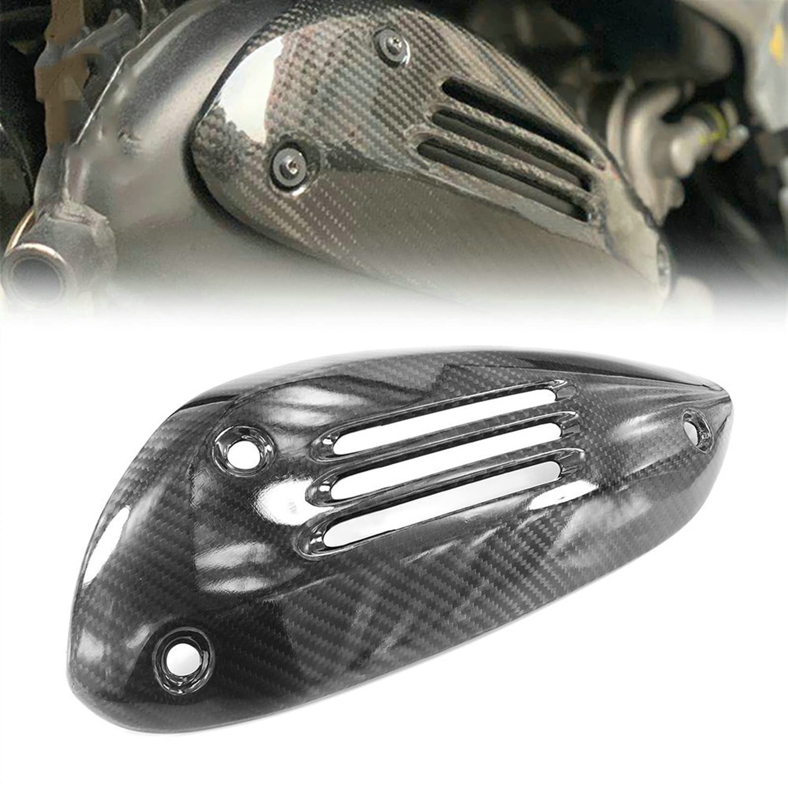 Escudos térmicos de fibra de carbono para rutas urbanas seguras en Vespa GTS