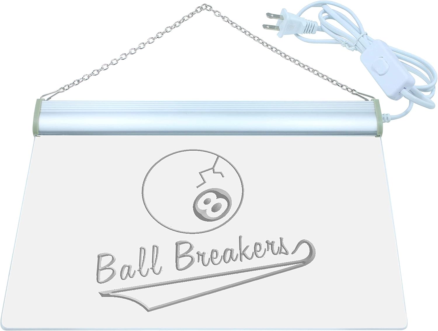 ADVPRO Billiards Pool Room 8 Ball Breakers LED Neon Sign White 16 x 12 Inches st4s43-j703-w