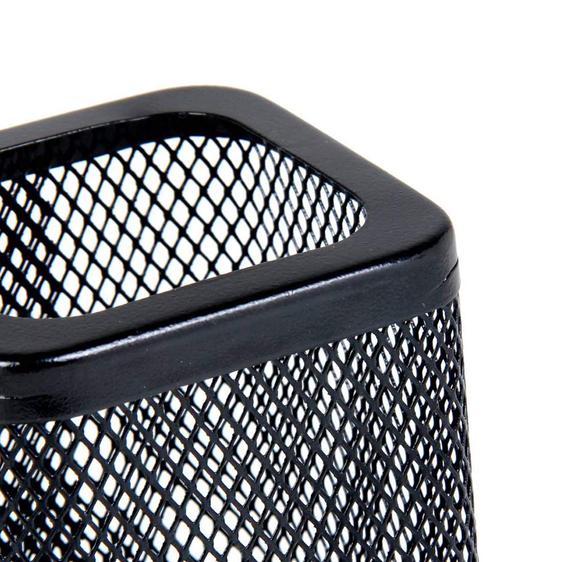 Panku Standard Mesh Iron Pen Stand,Pencil Stand,Pen Holders,Pencil Holder for Office Table/Study Table/Office Desk/Office Stationery/Study Material Black Pack of 3 2