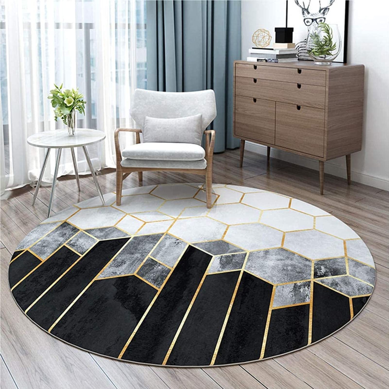 Tapis rond nordique pour transformer votre salon en un cocon chaleureux