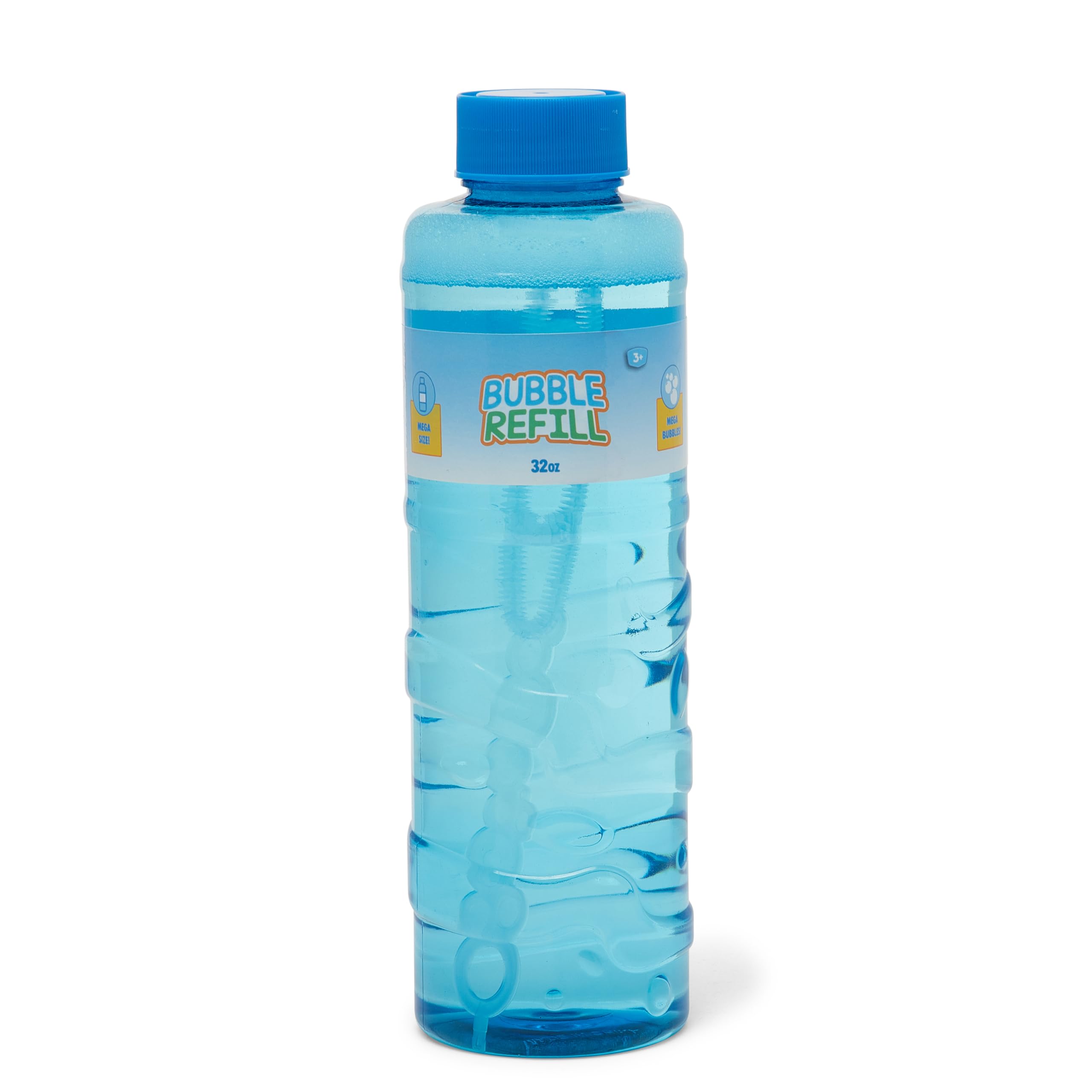 Venture Club 909ml Bubble Solution Refill Liquid - Long-Lasting Mix for Bubble Machines, Wands & Blasters - Kids, Parties & Outdoors - Includes Wand for Instant Play - Random Colour Bottle