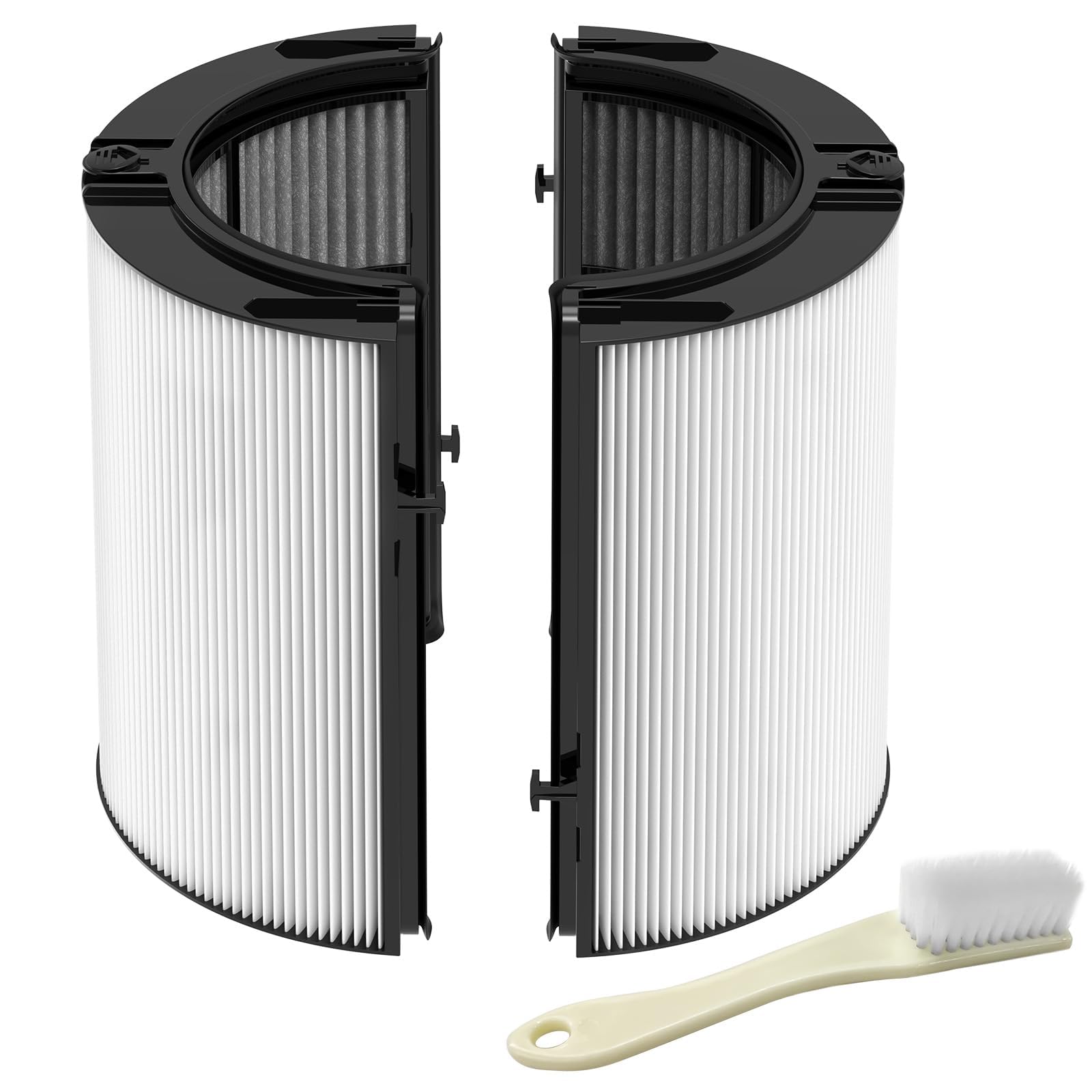 Filtre de rechange H13 2 en 1 HEPA et charbon compatible avec Dyson TP06 HP06 PH01 PH02 PH03 PH04 HP09 TP09 HP10 TP10 Ventilateur de purification d'air en verre combiné 360°