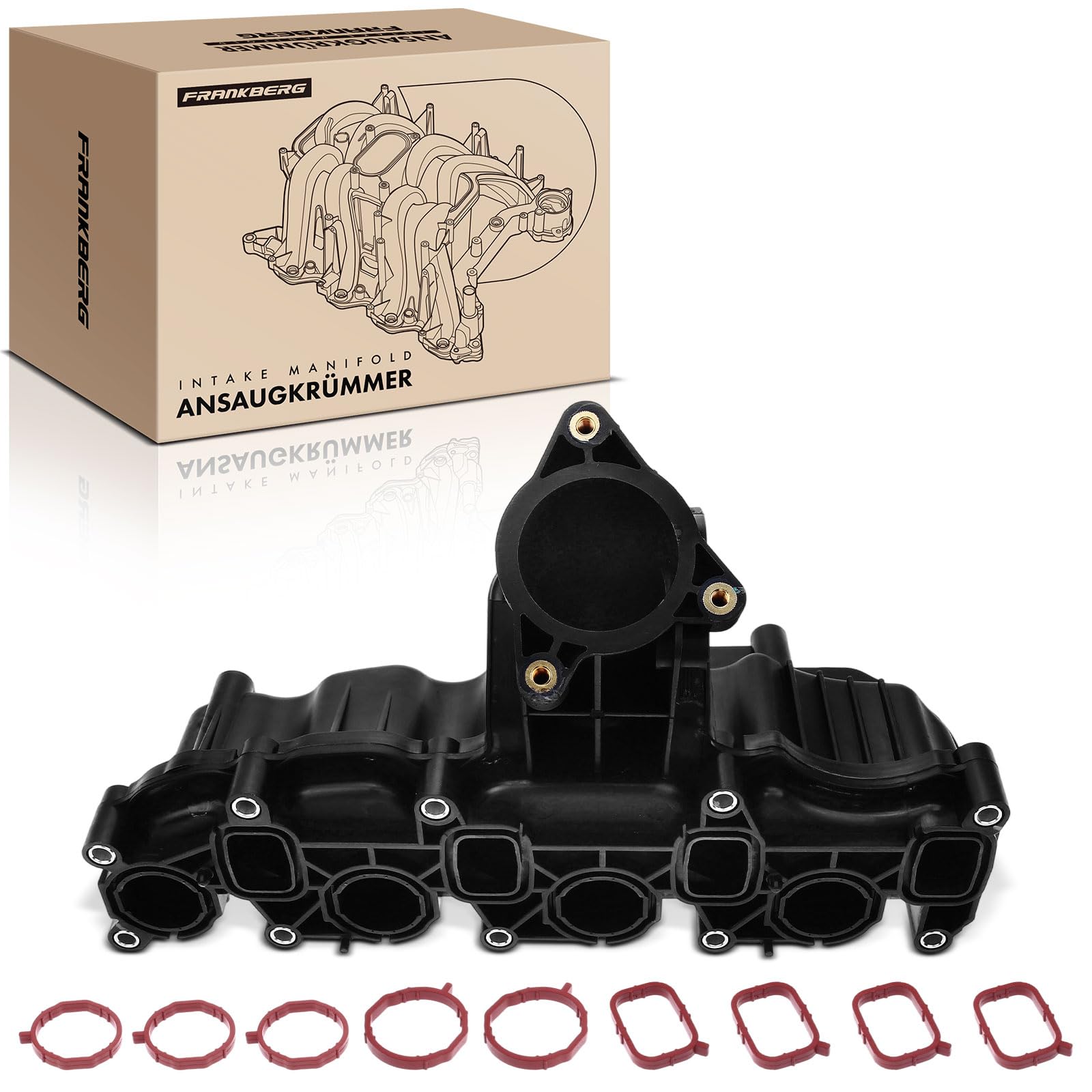 Frankberg Collettore di aspirazione con guarnizione 03L129711AL | Compatibile con: A1 Sportback 8XA 8XF, Altaea XL 5P5 5P8, R.o.o.m.s.t.e.r 5J7, NH3 rapido, Golf Plus 521 5M1