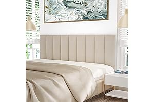 TBFit Peel and Stick Tufted Floating Headboard for Queen Size Beds
