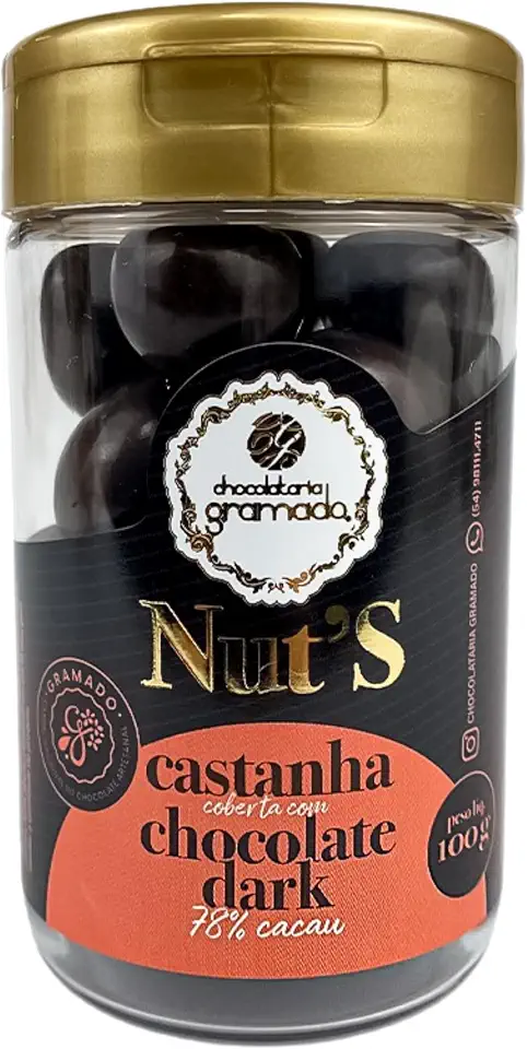 Chocolataria Gramado, Drágeas Nuts de Castanha-do-Pará com Chocolate D